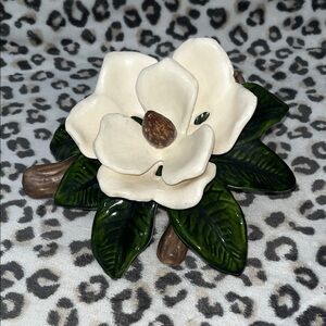 Vintage Handmade Ceramic Magnolia